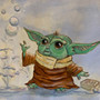 Baby Yoda Cleans Up